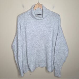 Vince Camuto | Light Heather Gray Turtleneck Drop Shoulder Sweater Size Large